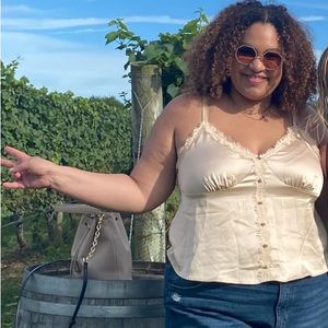 Silk champagne color camisole